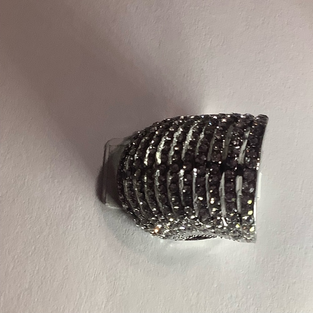 Layered Styled Silver or Gold Rhinestones Crystal Rings - Picture 9 of 16